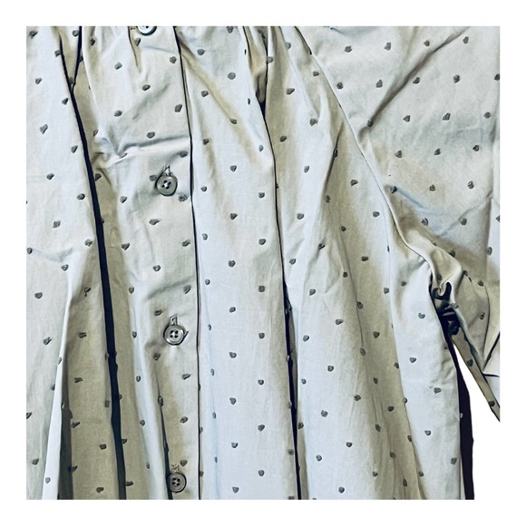 Victoria Beckham Gray Swiss Dot Button Down Shirt New L - Picture 5 of 6